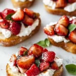 Crostini with Balsamic Strawberries and Ricotta in 20 Minutes 2 Crostini with Balsamic Strawberries and Ricotta
