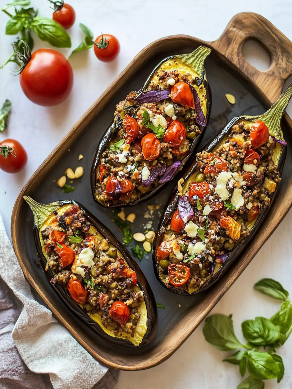Vegan Stuffed Eggplant