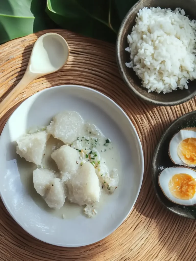 Boiled Taro With Coconut Milk
