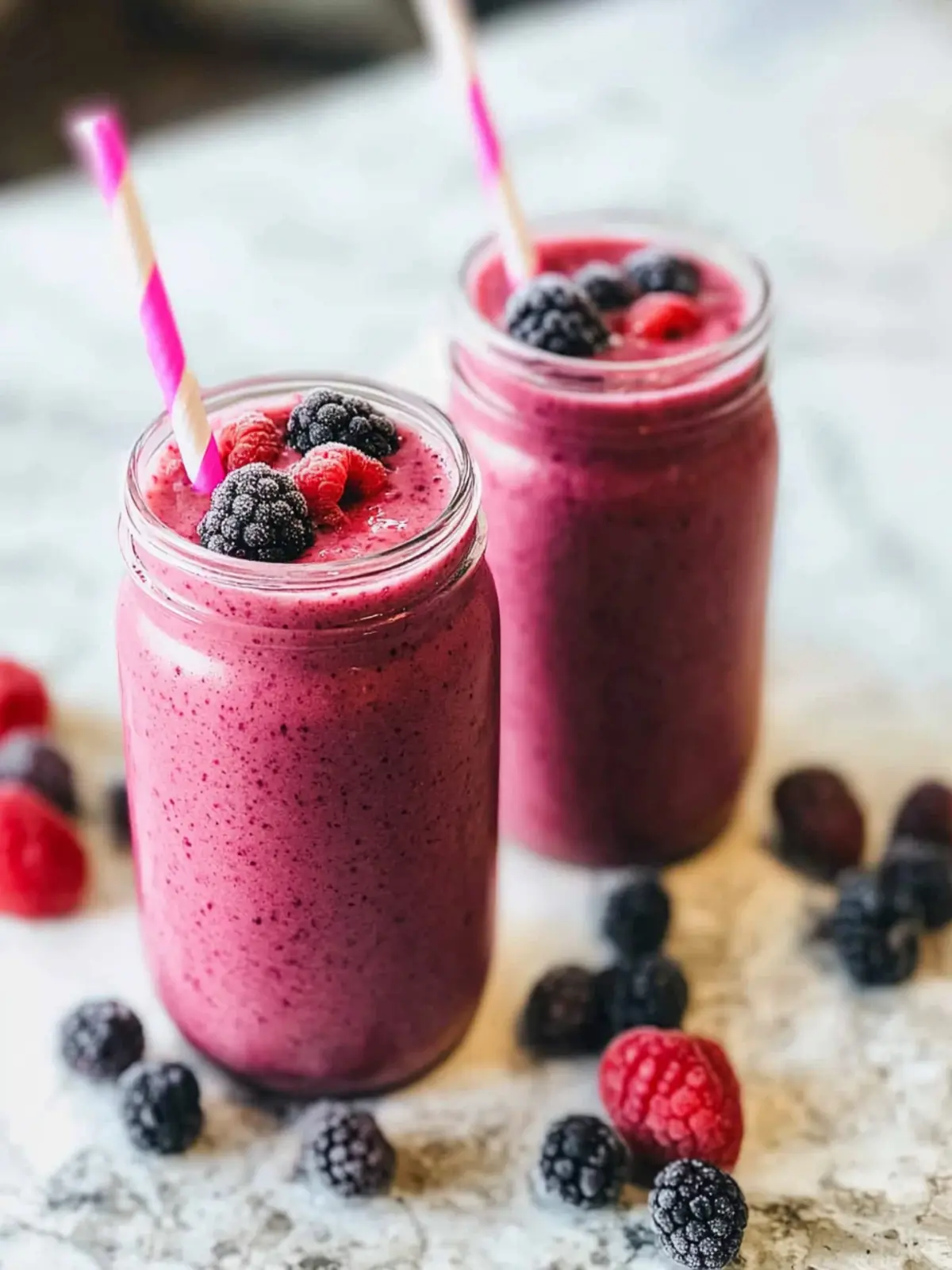 Berry White Bean Smoothie (High-Protein)