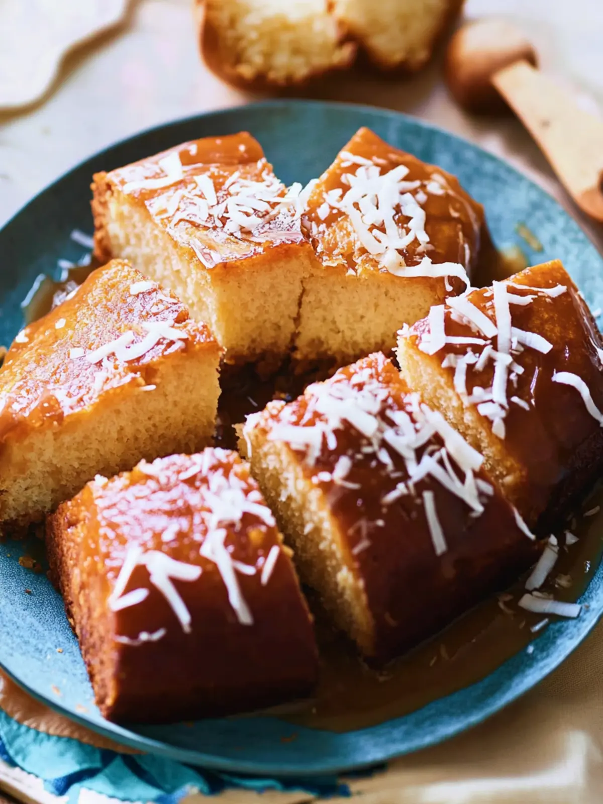 Coconut caramel bread (fa’ausi)