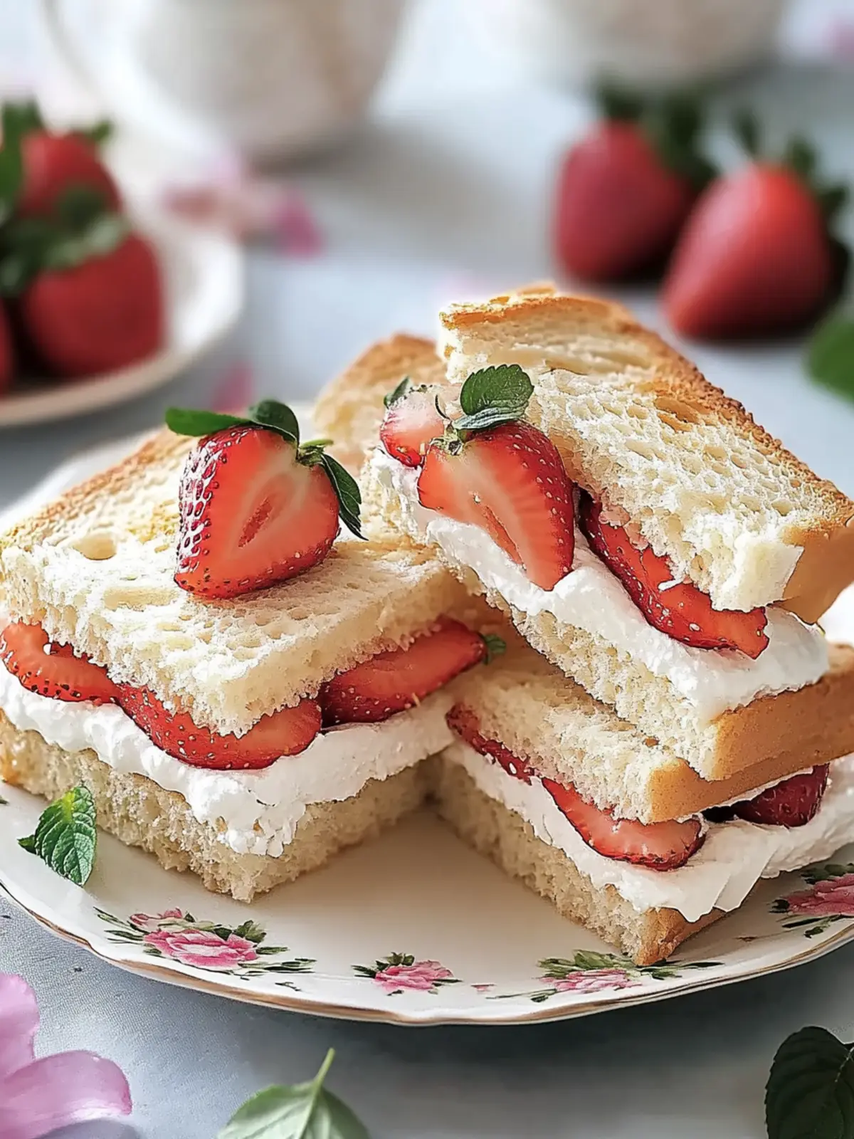 Sweet Strawberry Tea Sandwiches for a Charming Afternoon