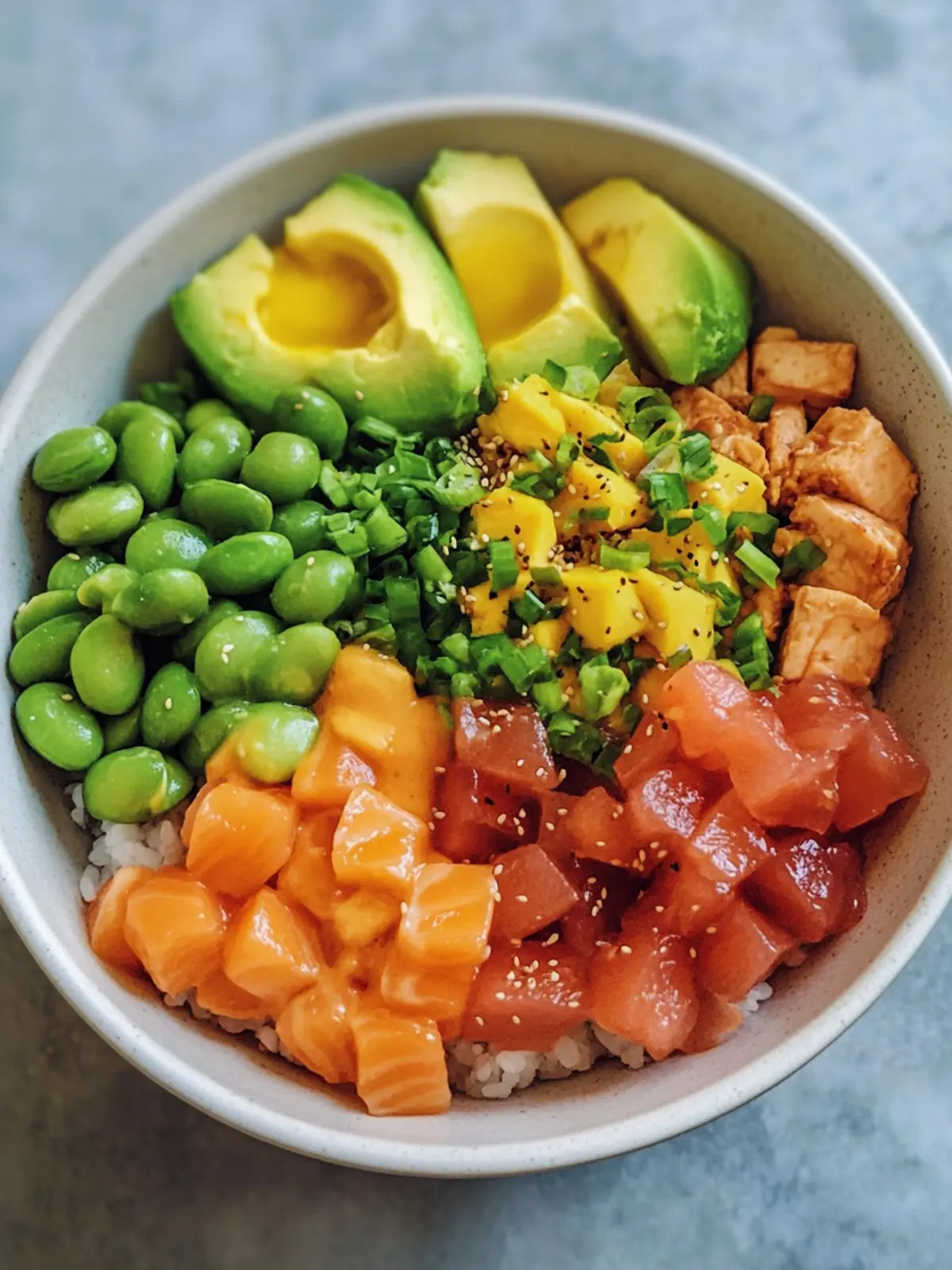 Protein packed poke Bowl