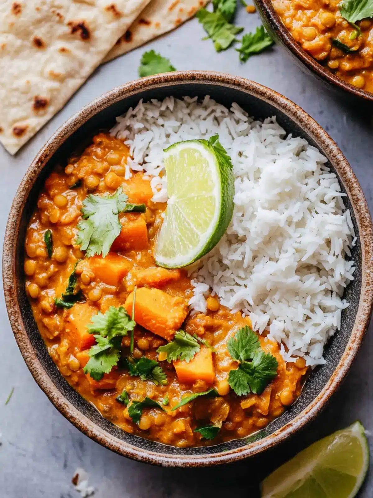 Satay Sweet Potato Lentil Curry