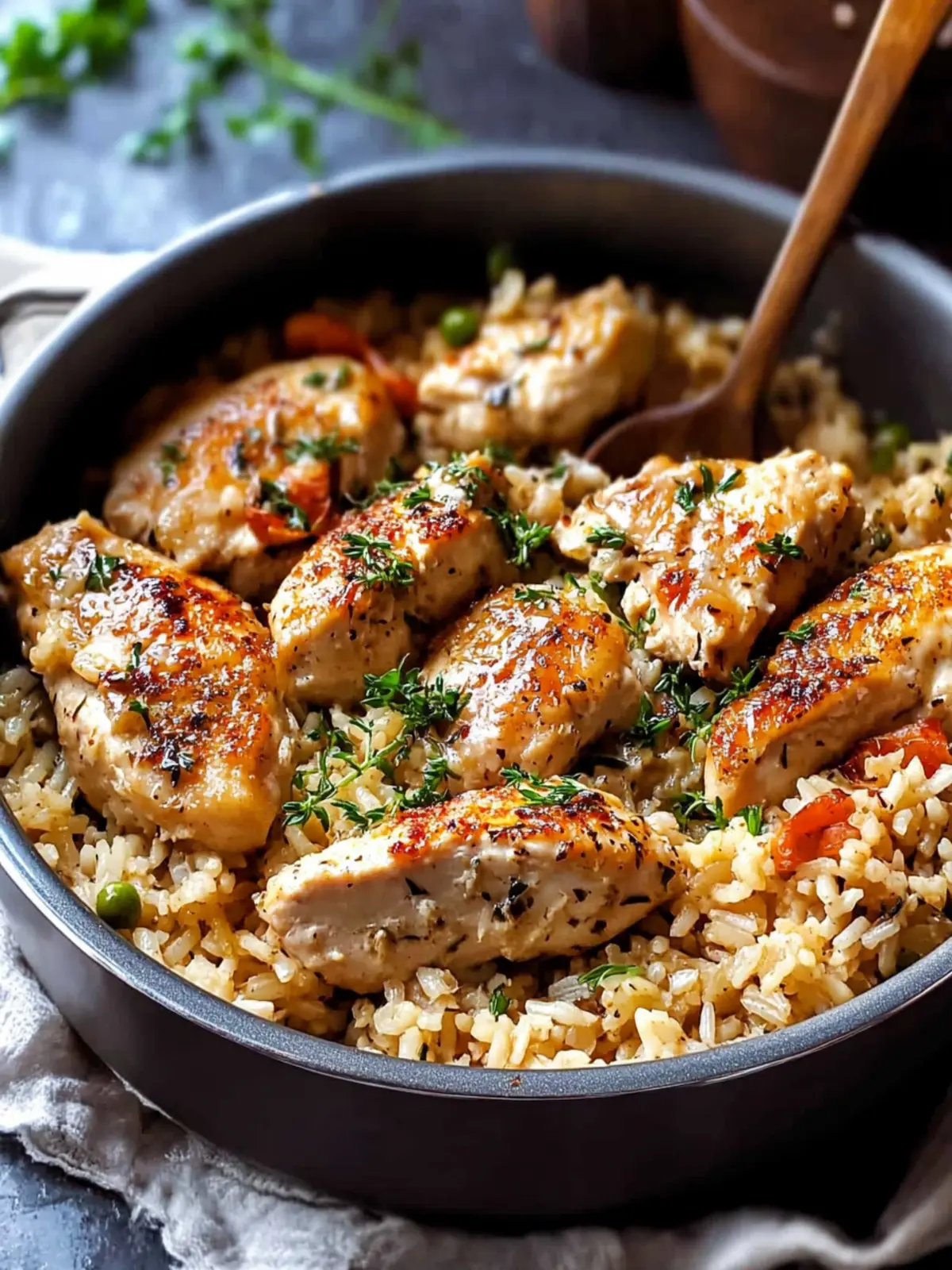 Garlic Parmesan Chicken and Rice (One Pot, 40 Minutes)