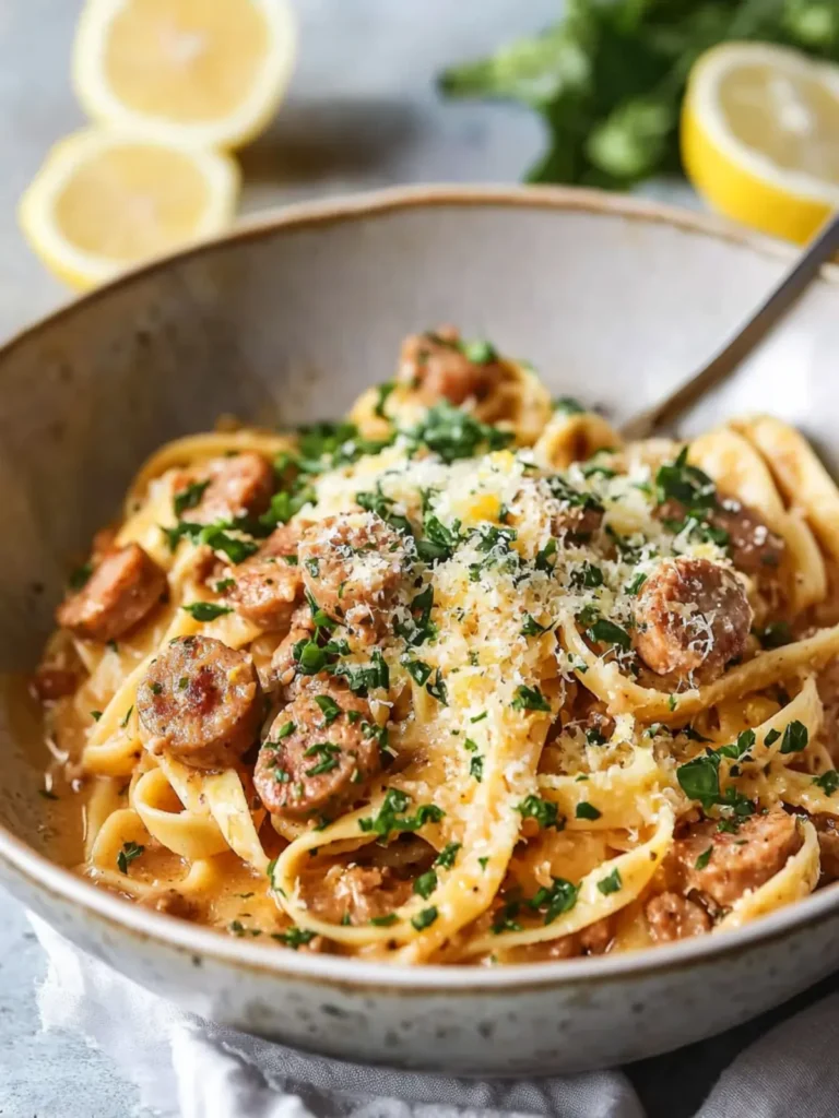 Saucy Sausage and Lemon Pasta (Sausage al Lemone)