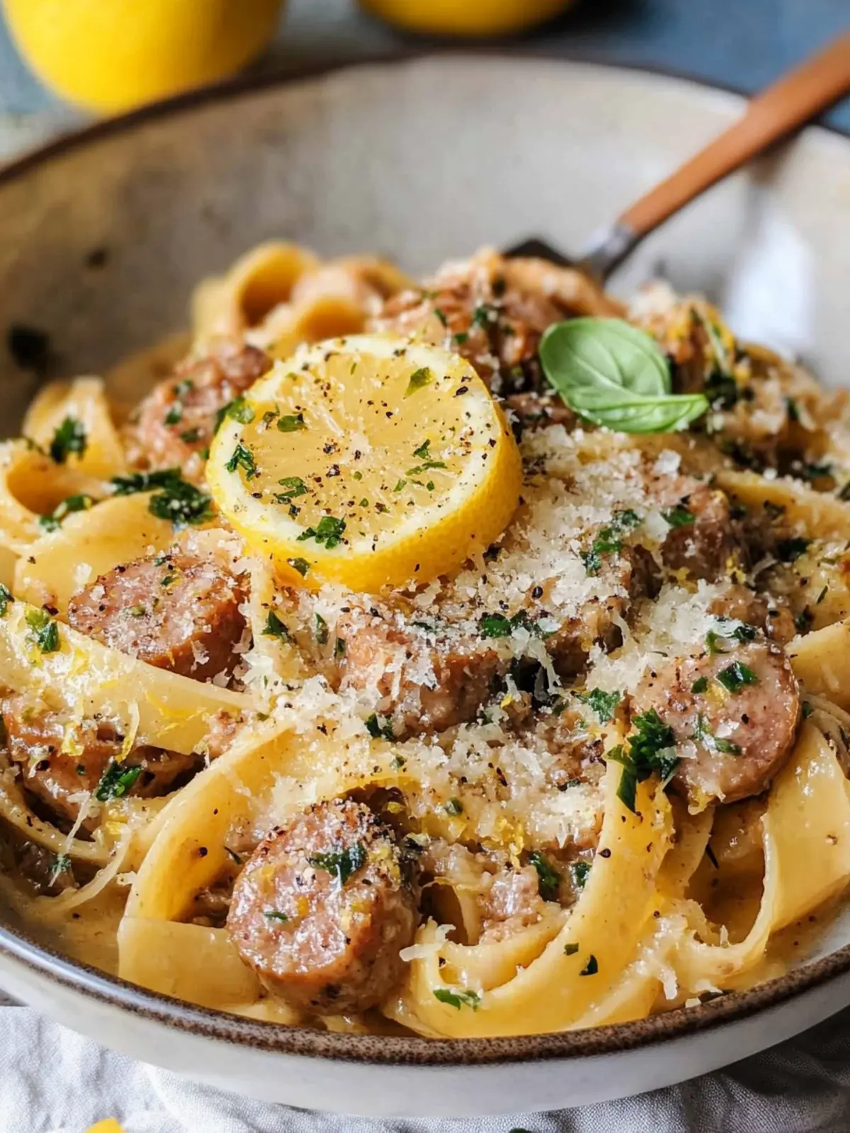 Saucy Sausage and Lemon Pasta (Sausage al Lemone)