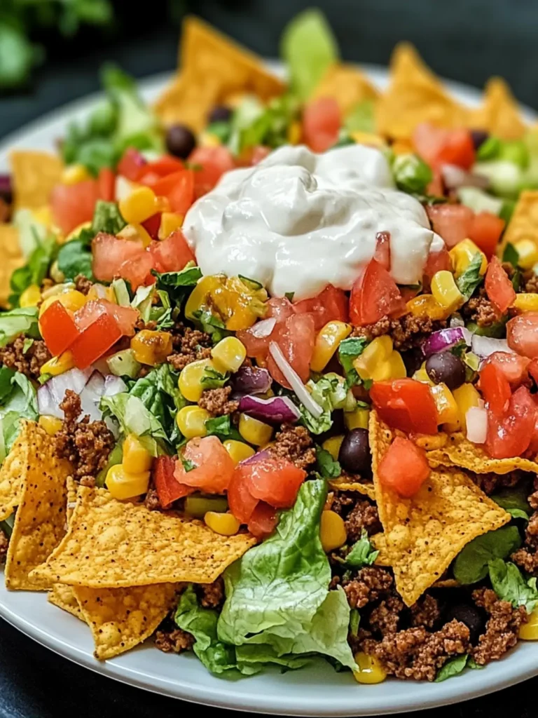 Crunchy Doritos Taco Salad: Quick, Easy, and Delicious!