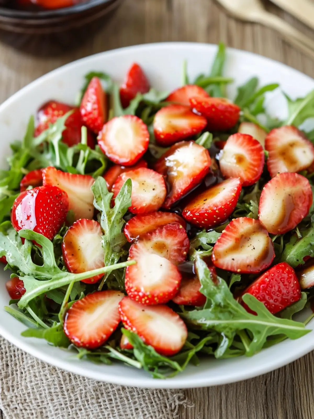 Arugula Strawberry Salad with Balsamic