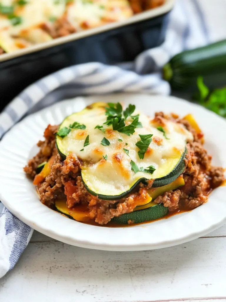 Hearty Ground Beef And Zucchini Casserole