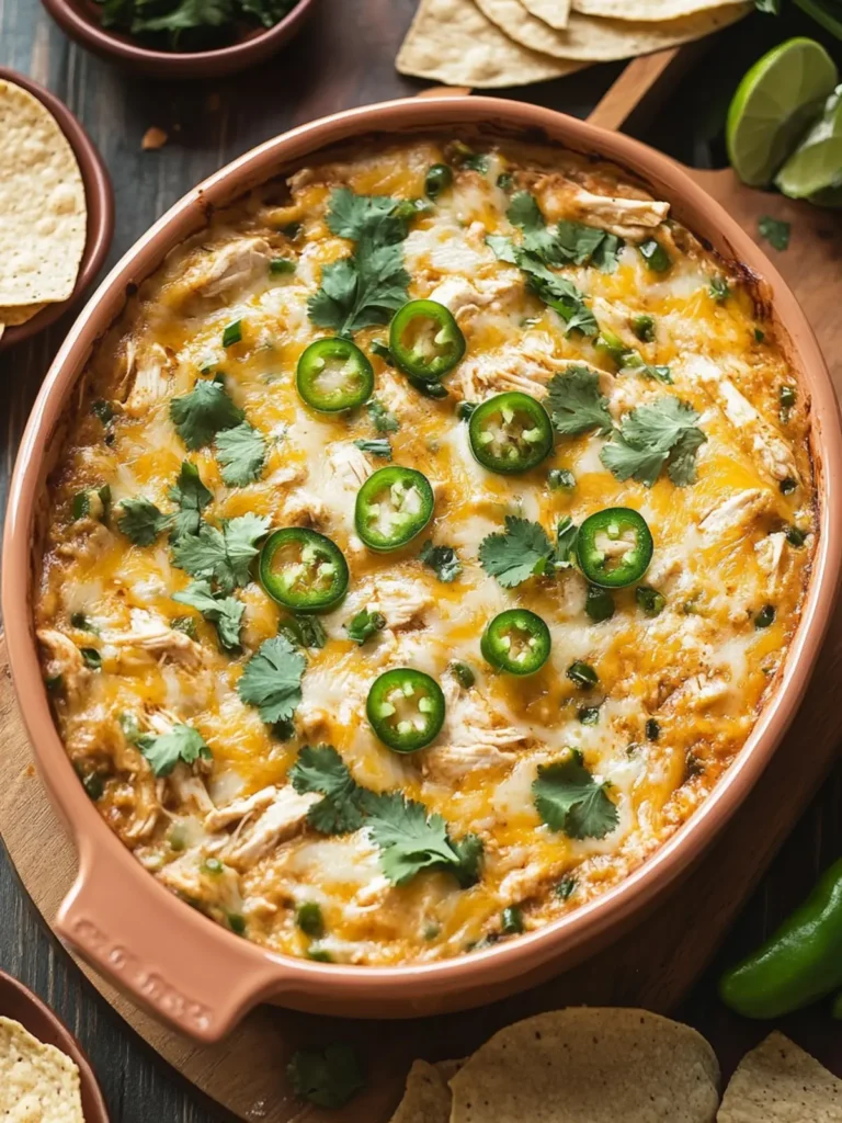 Green Chile Chicken Enchilada Dip