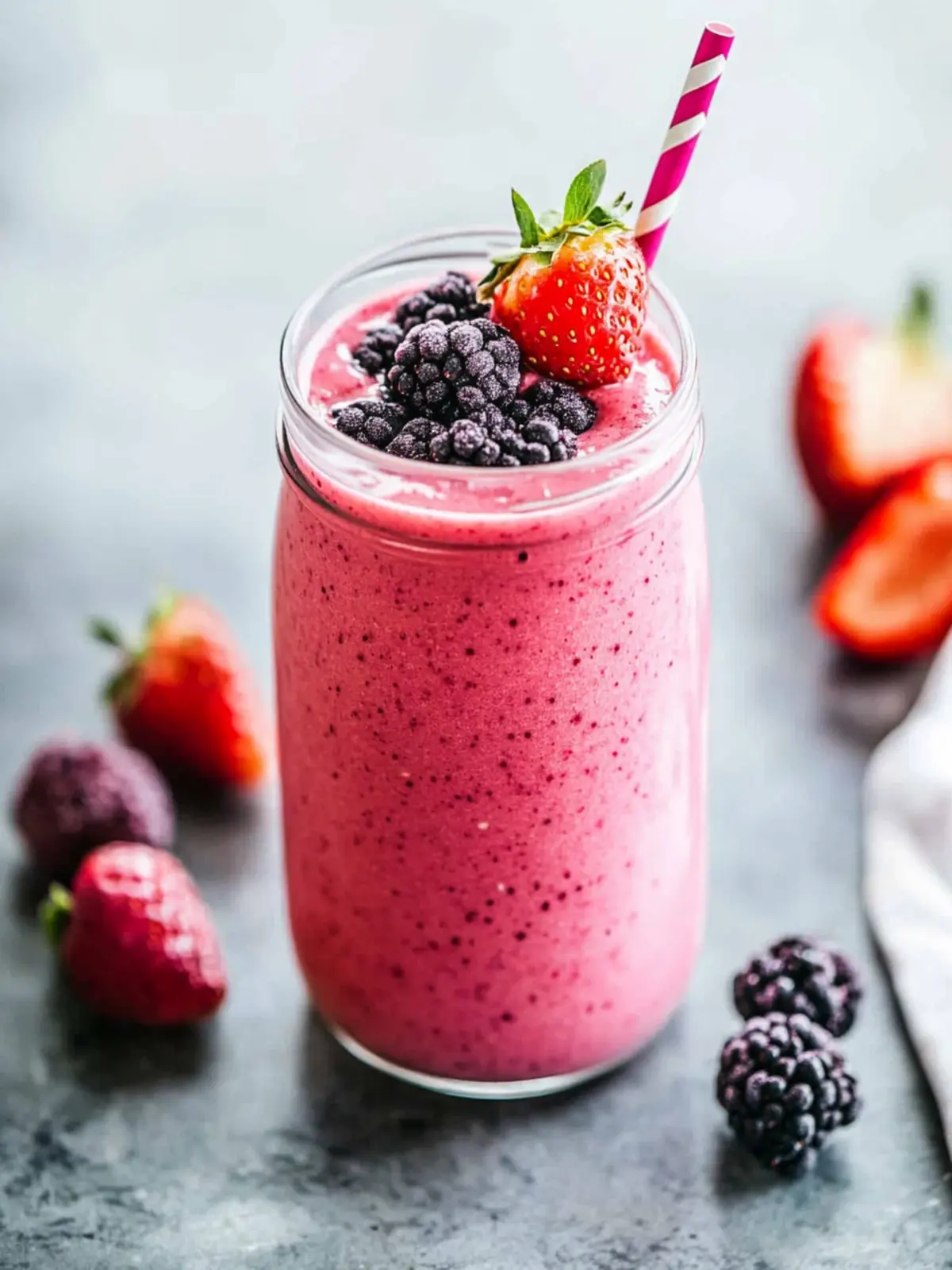 Berry White Bean Smoothie (High-Protein)