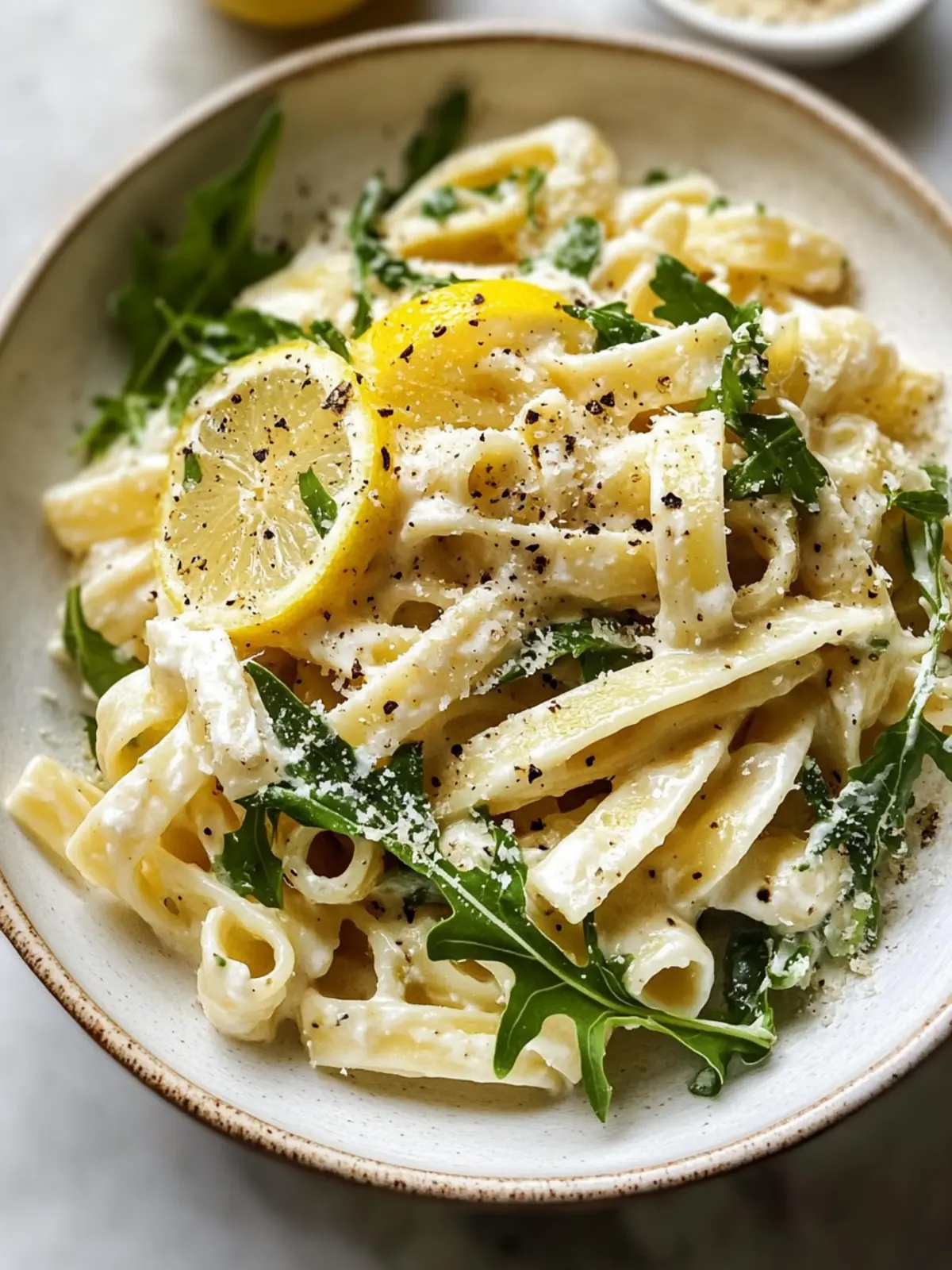 Lemon Ricotta Pasta With Arugula
