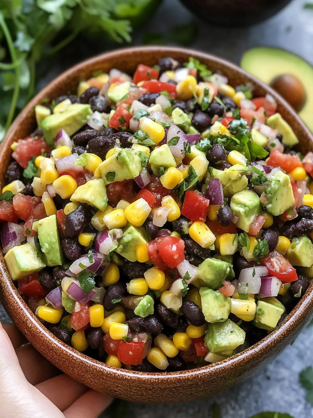 Black Bean Corn & Avocado Salsa