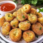 Crispy baked parmesan breaded tortellini bites