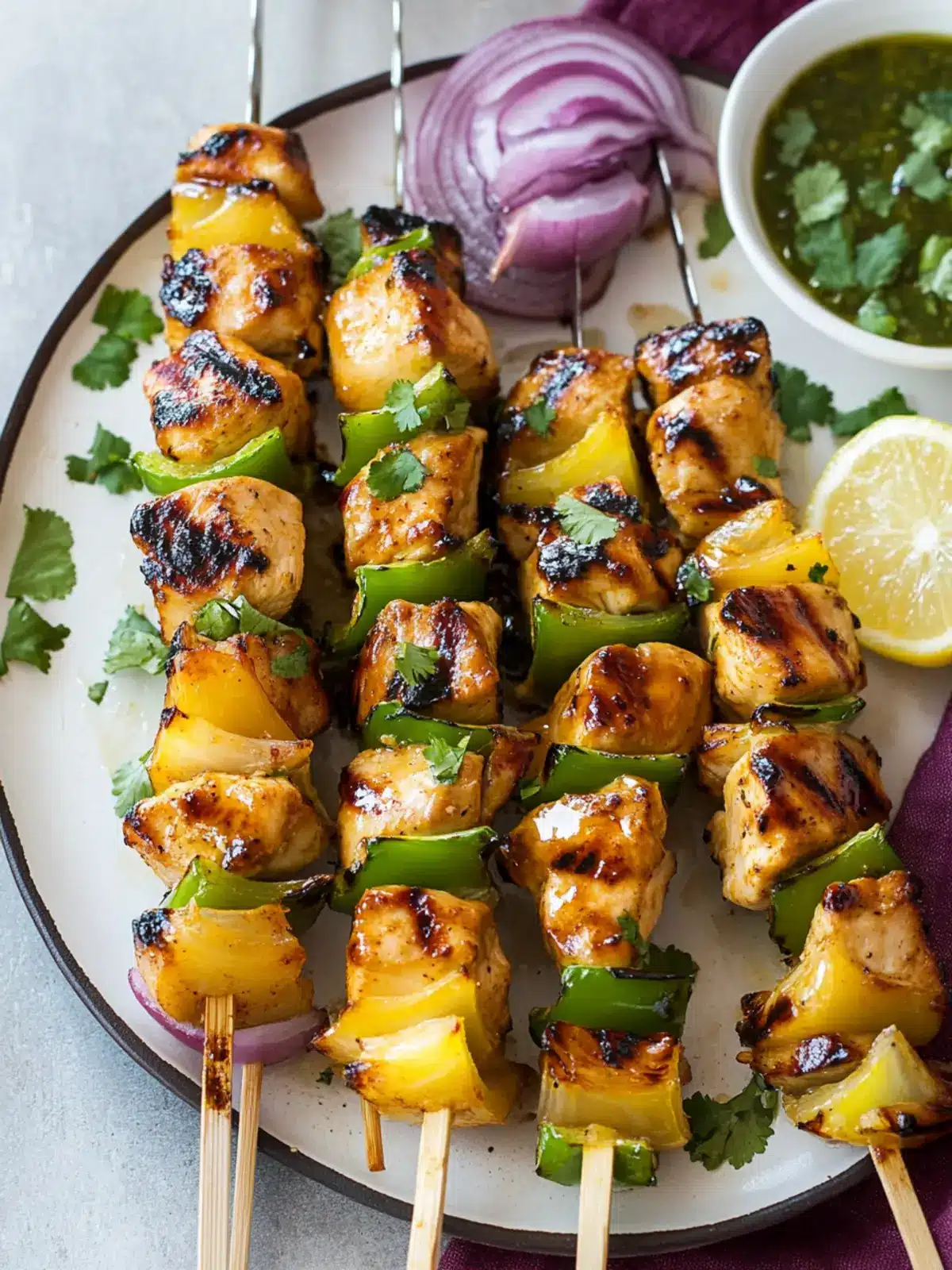 Hawaiian Chicken Kebabs