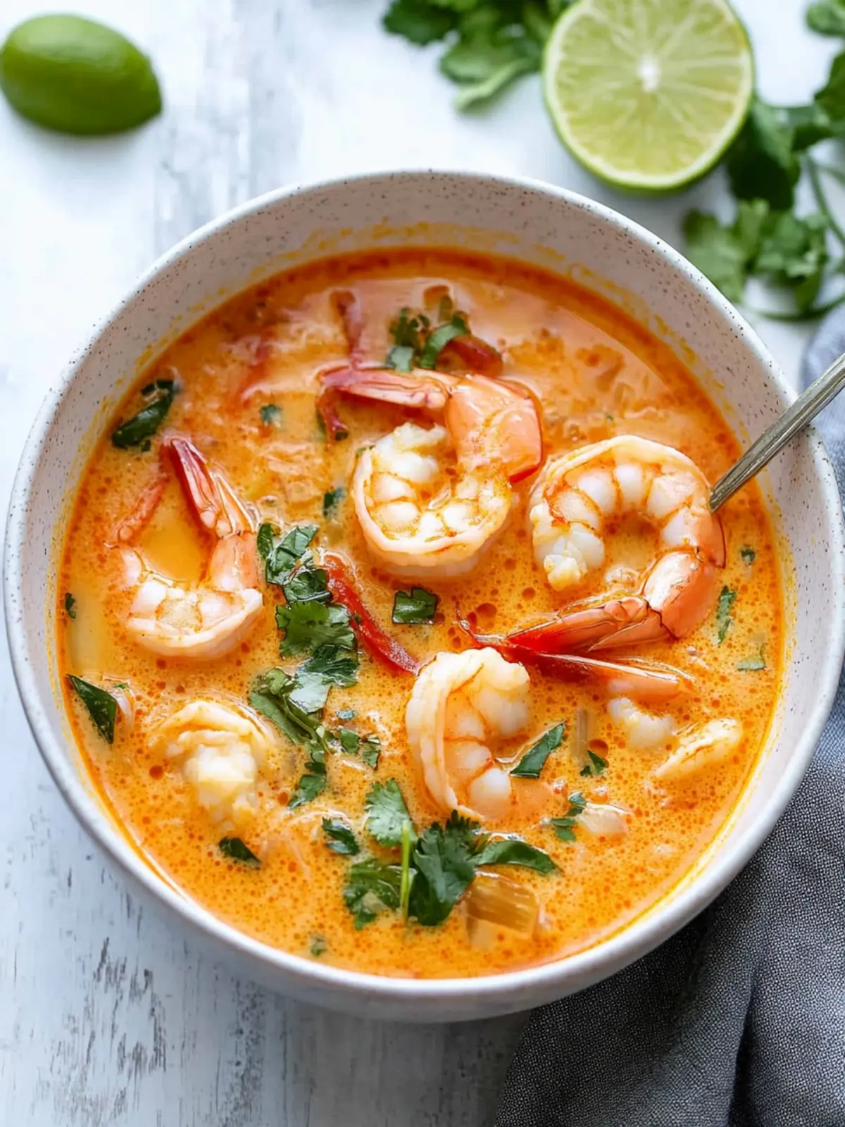 Easy Thai Shrimp Coconut Curry Soup