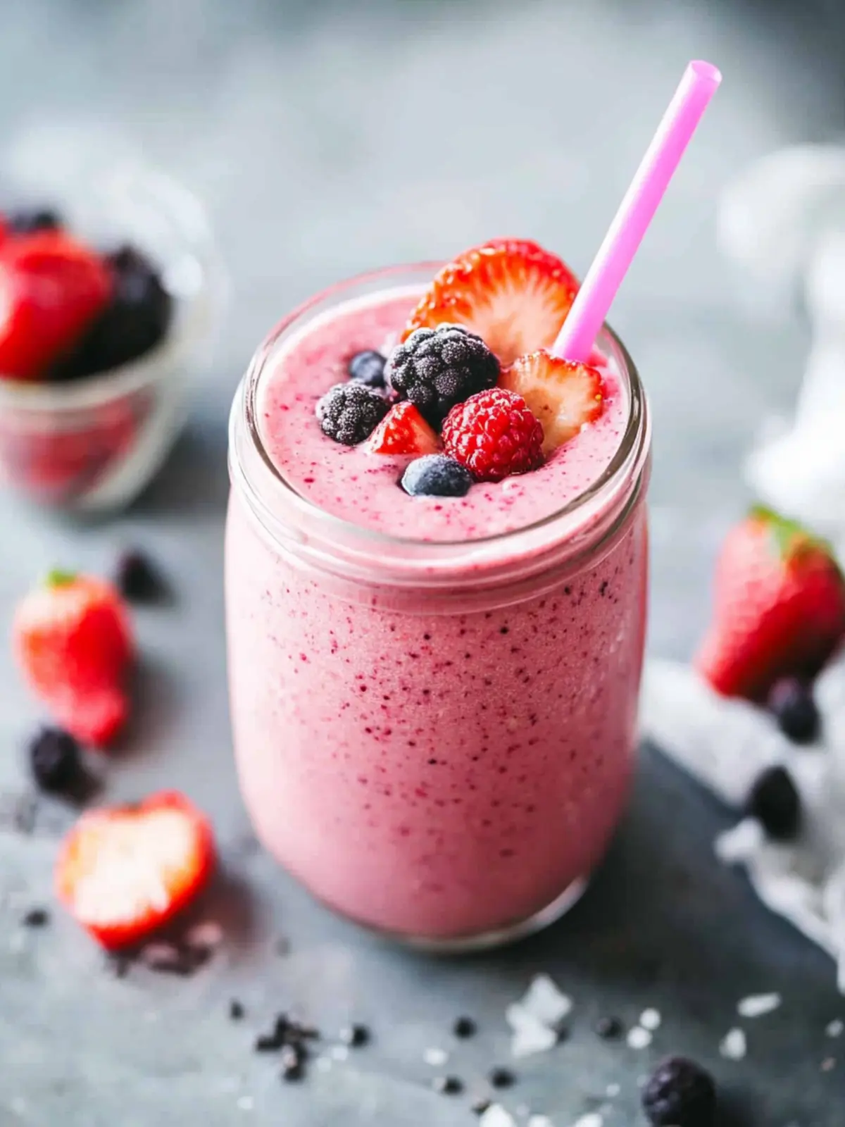 Berry White Bean Smoothie (High-Protein)