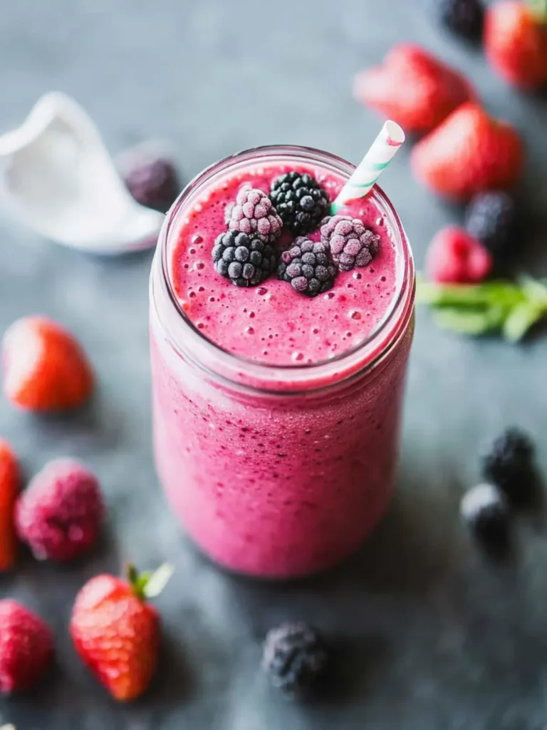 Berry White Bean Smoothie (High-Protein)