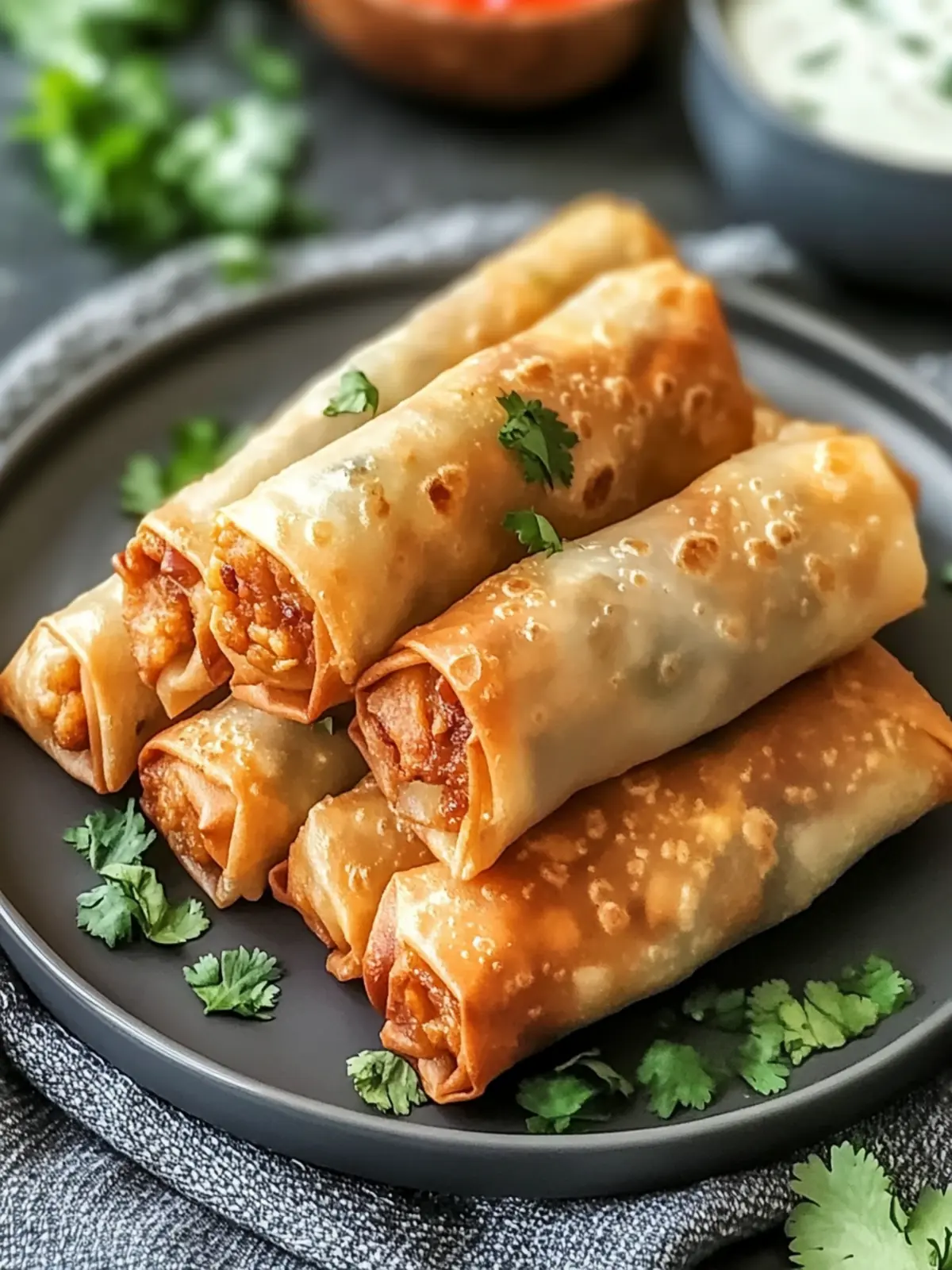 Crispy Msakhan Egg Rolls Made Easy with Rotisserie Chicken