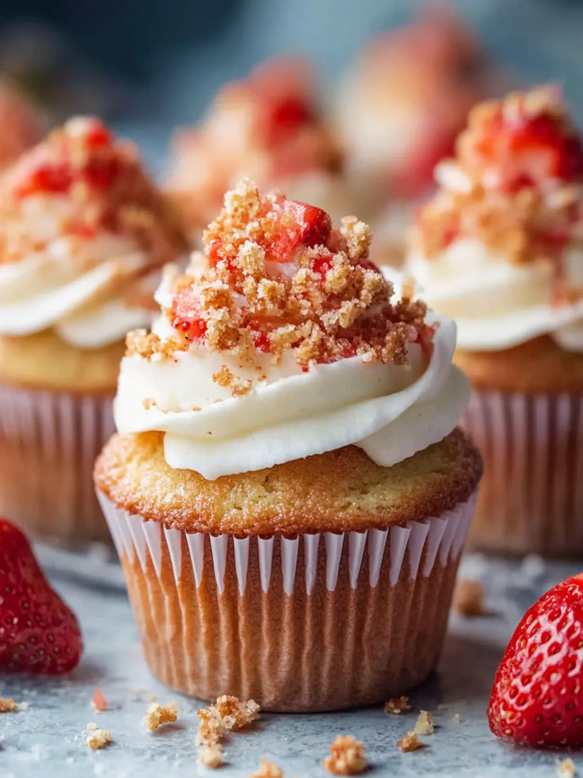 Strawberry Crunch Cupcakes