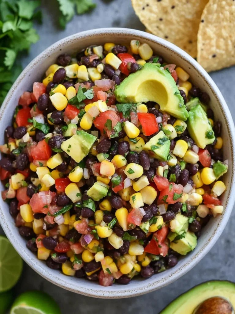 Black Bean Corn & Avocado Salsa