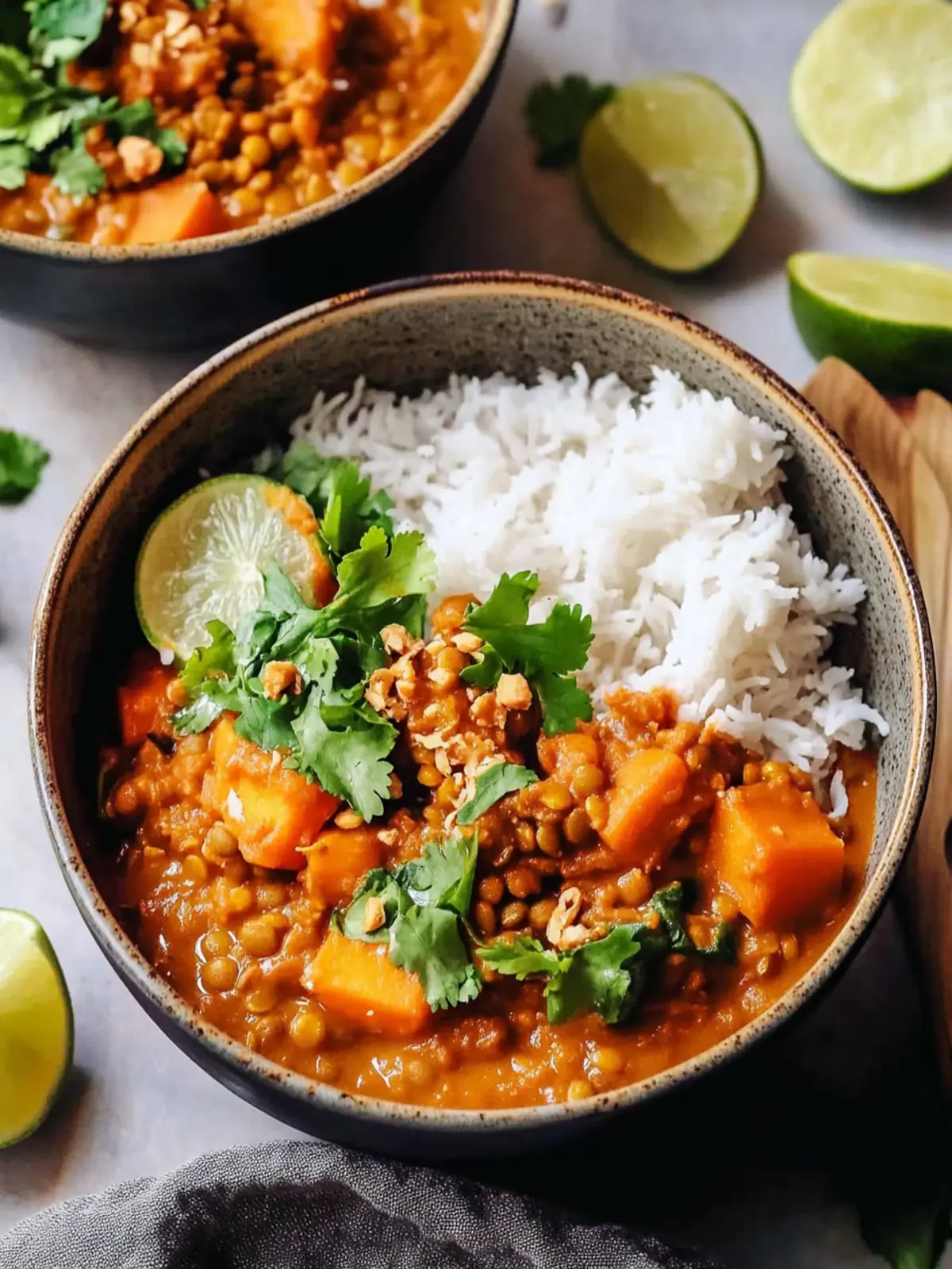 Satay Sweet Potato Lentil Curry