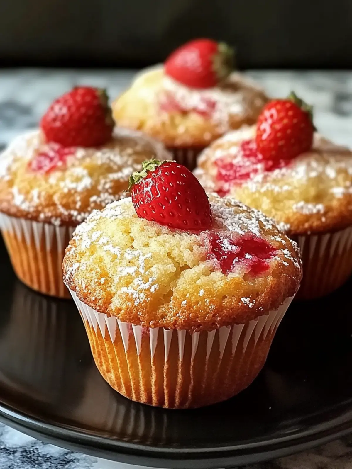 Italian Strawberry Muffins