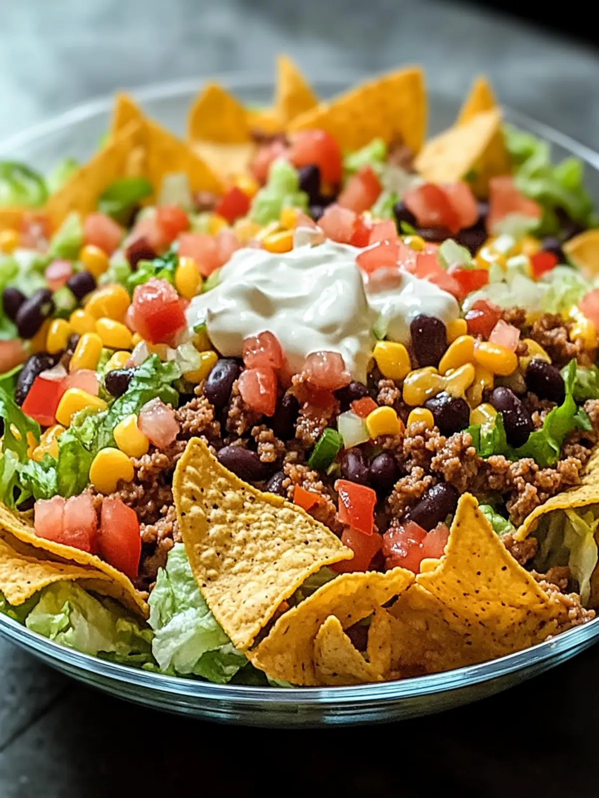 Crunchy Doritos Taco Salad: Quick, Easy, and Delicious!
