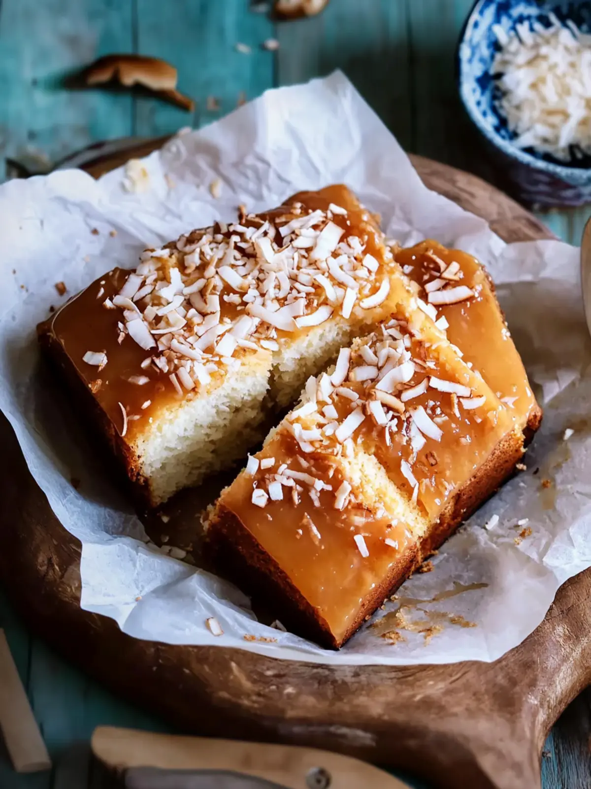 Coconut caramel bread (fa’ausi)