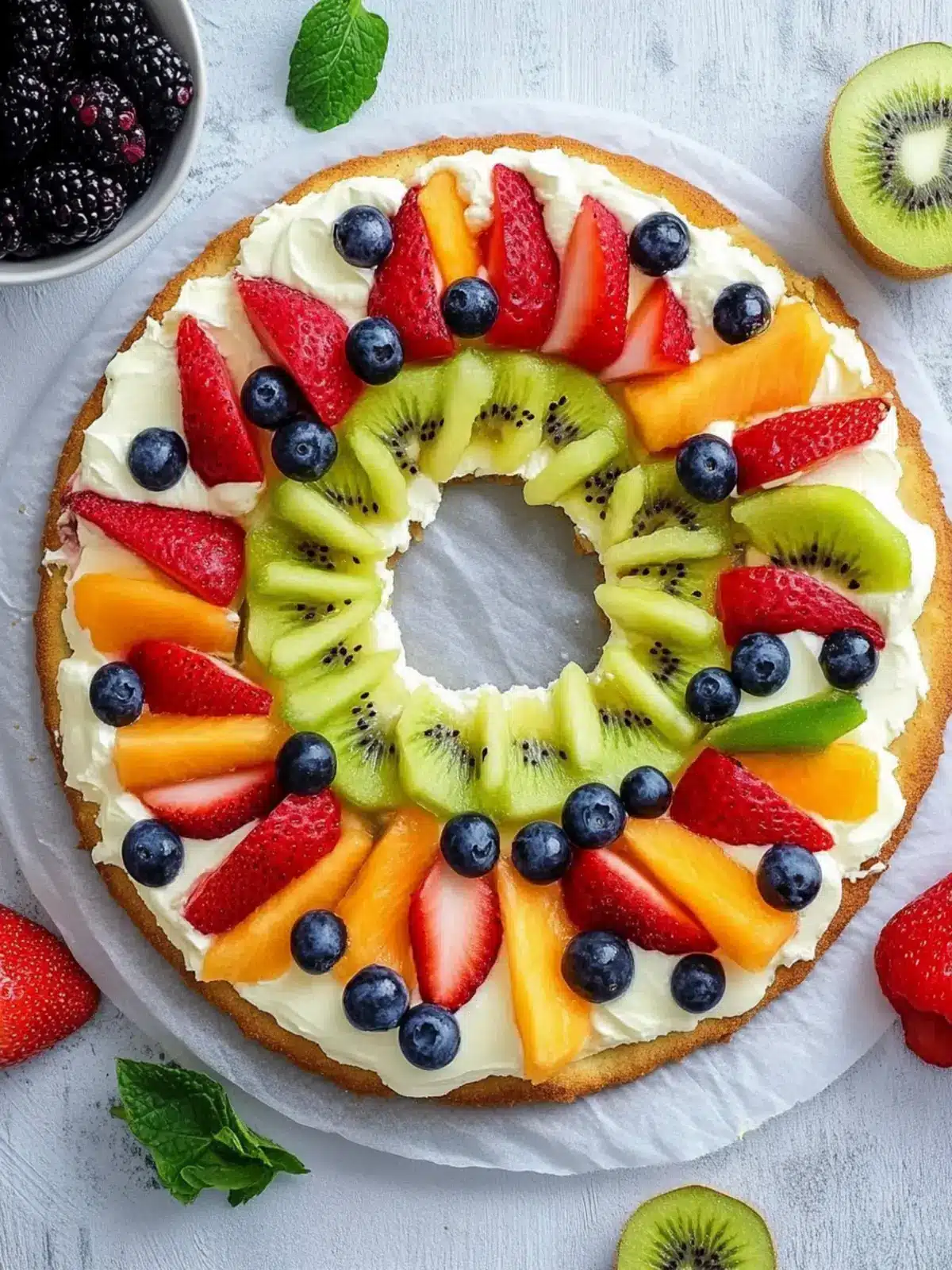 Easy Fruit Pizza with Cream Cheese