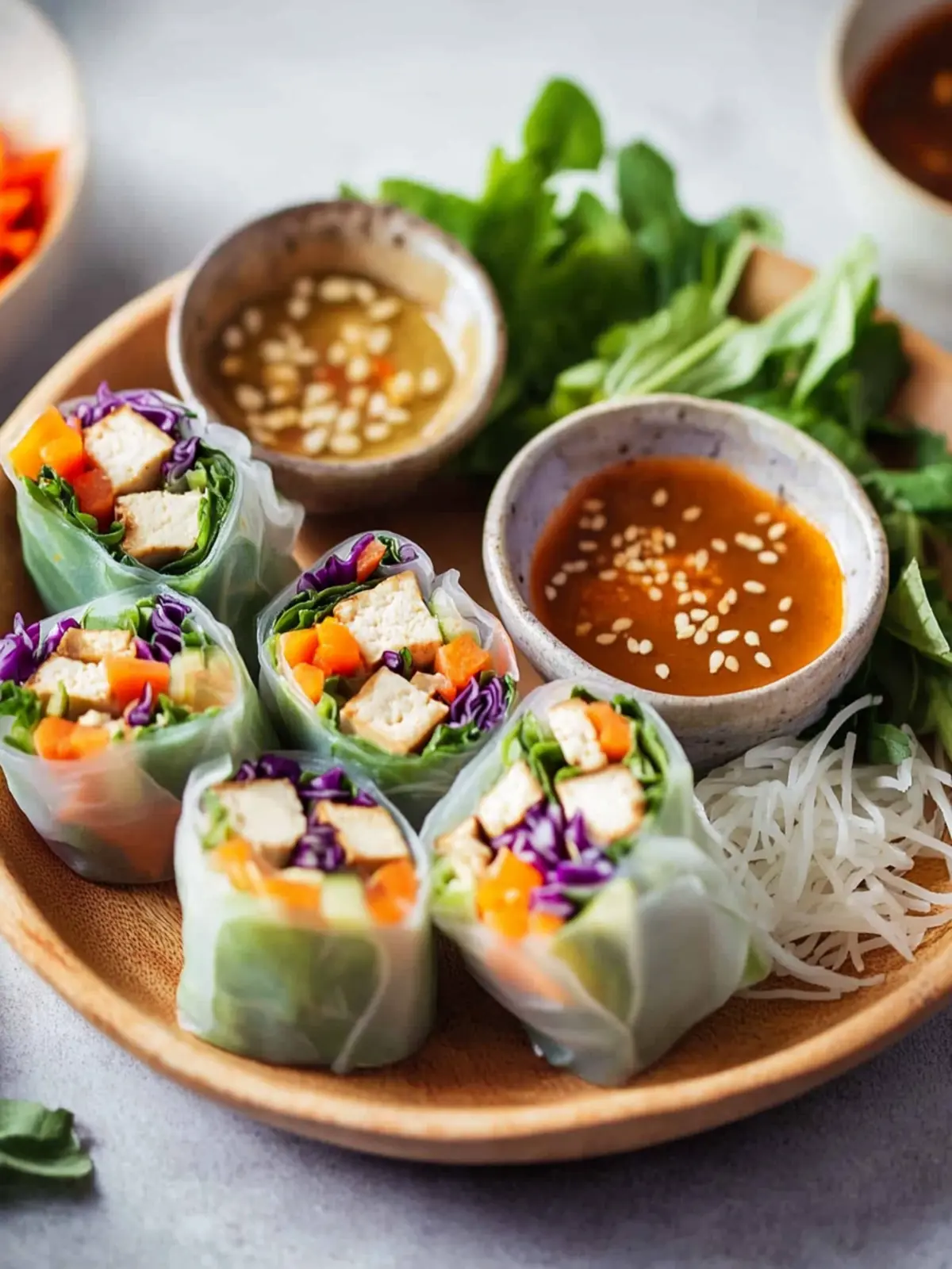 Fresh Vegan Tofu Summer Rolls
