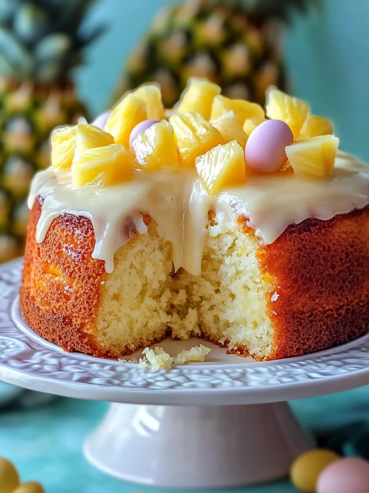 Delicious Easter Pineapple Heaven Cake