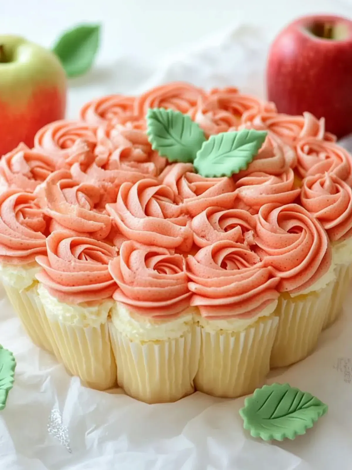 Delicious Apple Pull Apart Cupcake Cake for Teacher's Day Fun 4 Apple Pull Apart Cupcake Cake
