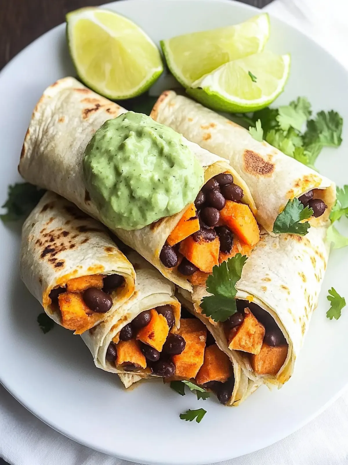 Black Bean Sweet Potato Burritos