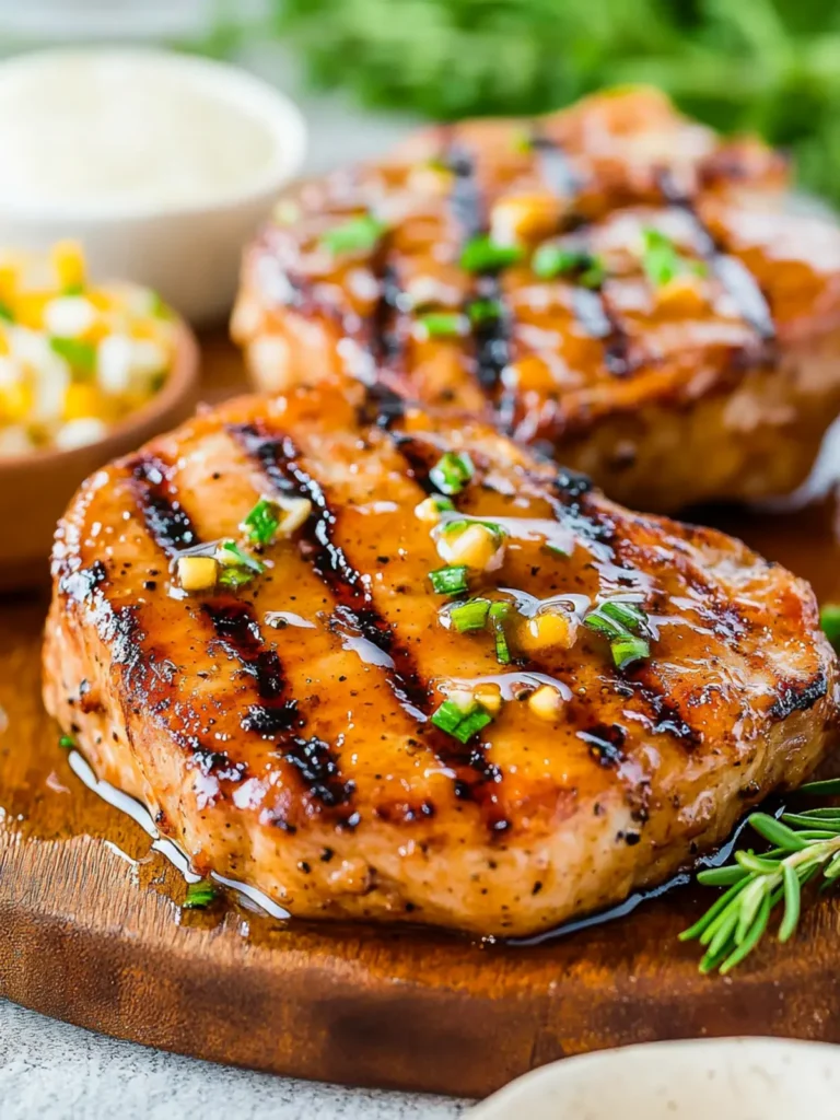 Grilled Honey Mustard Pork Chops