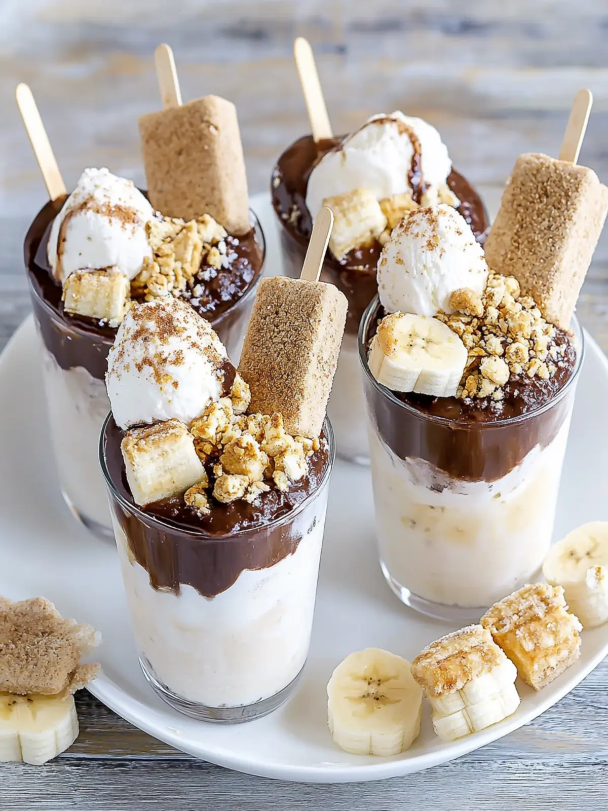 S'mores Frozen Banana Dessert