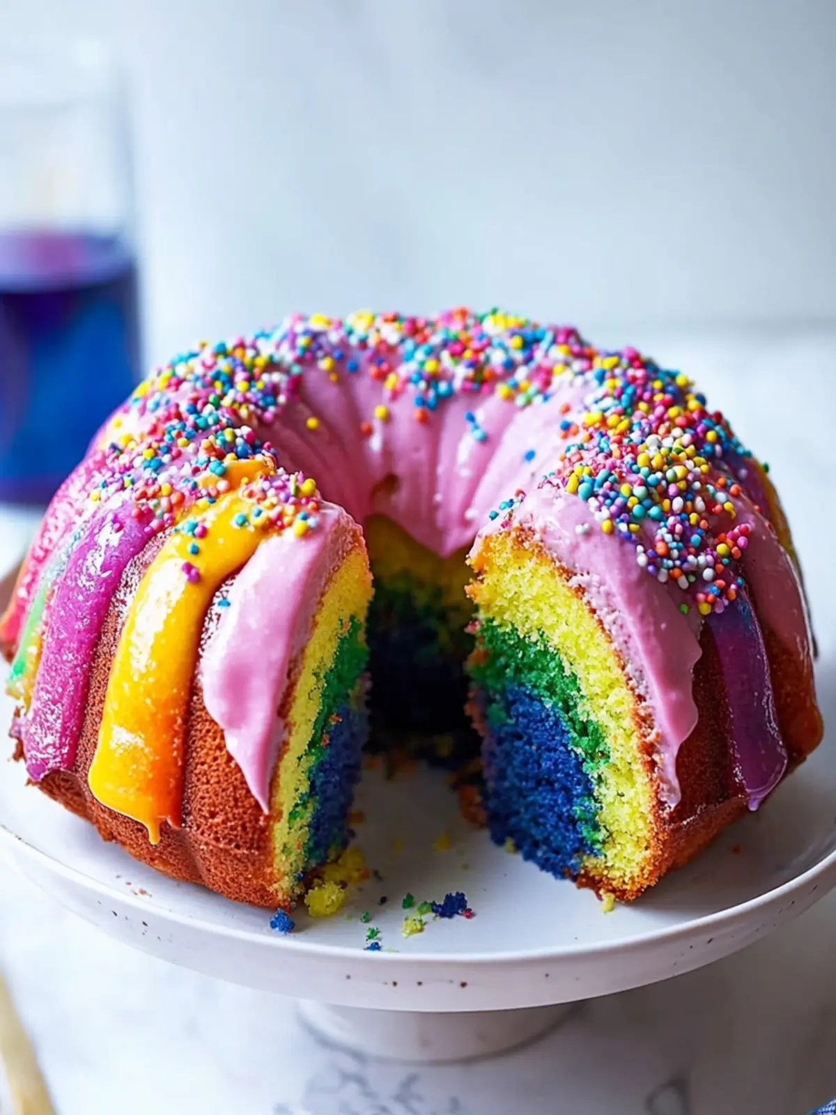 How to Make a Rainbow Bundt Cake