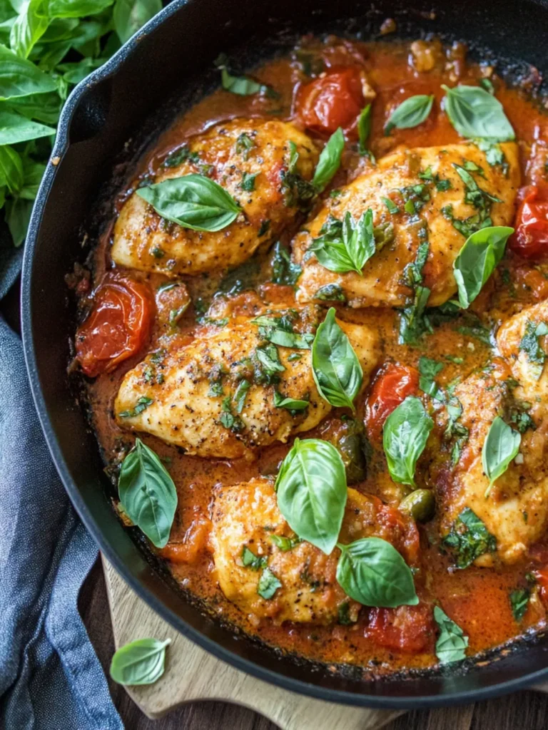 Tomato Basil Skillet Chicken