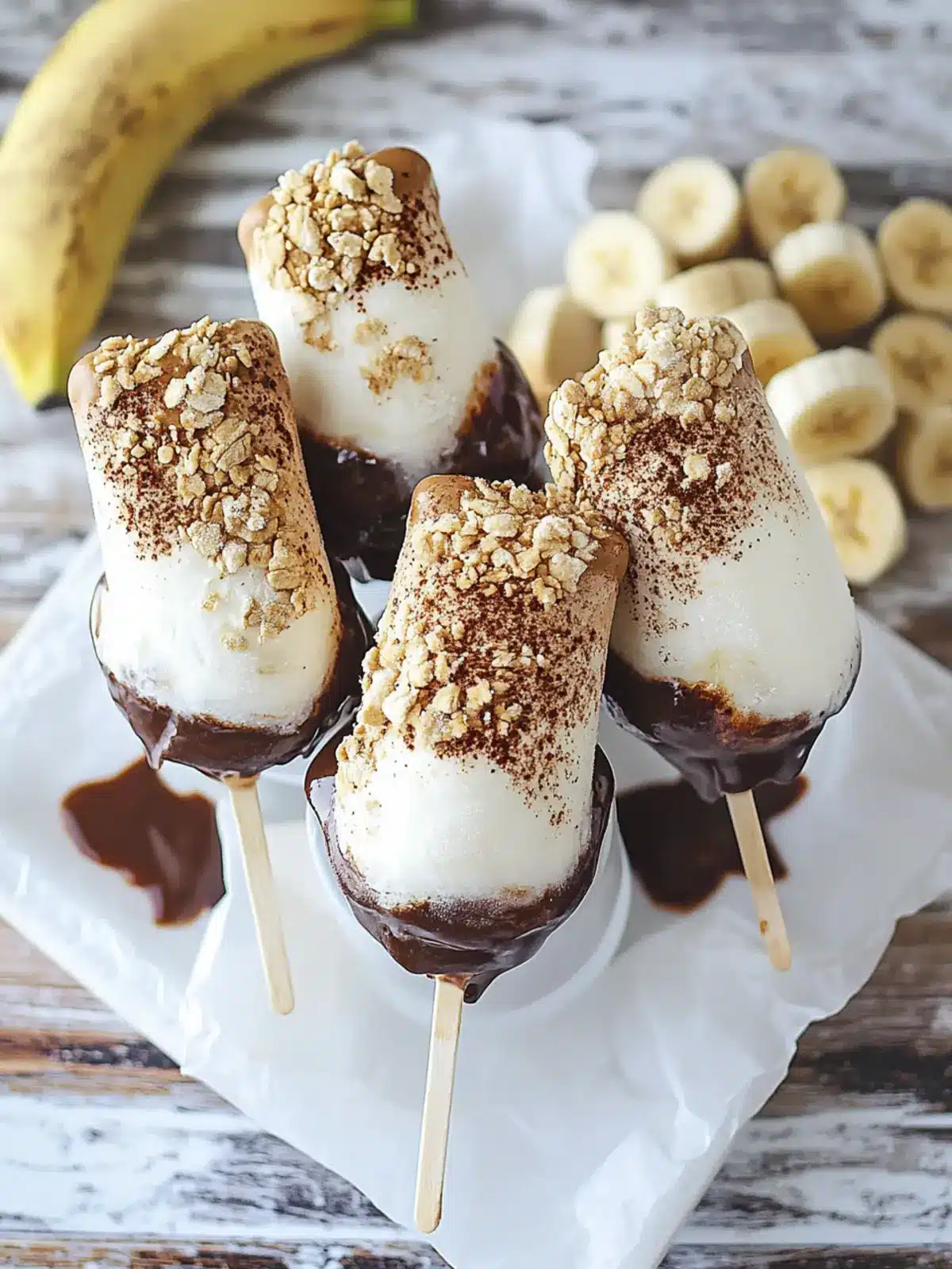 S'mores Frozen Banana Dessert