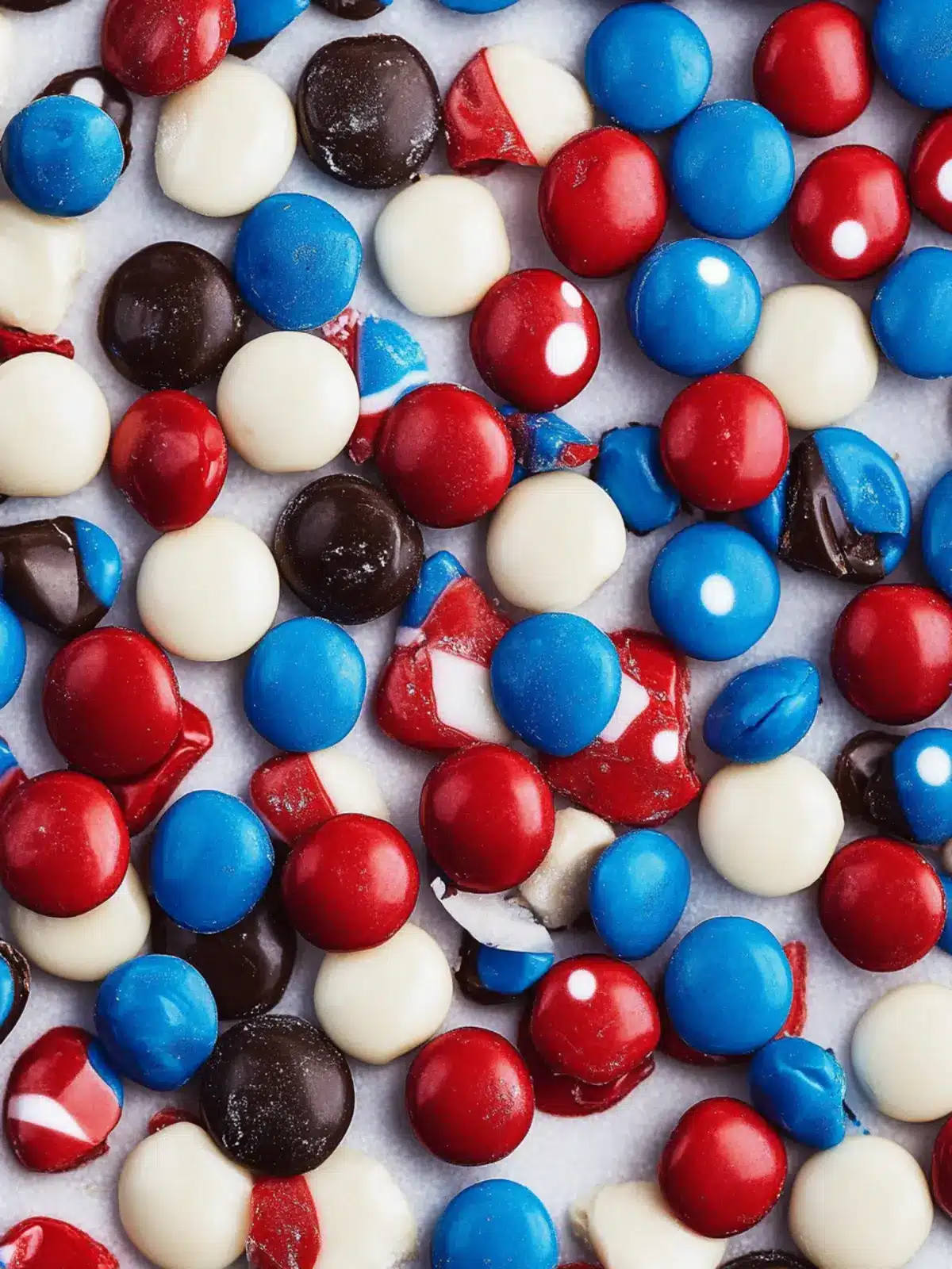 Delicious No-Bake Red, White, and Blue Candy Bark Recipe 2 Red, White, and Blue Candy
