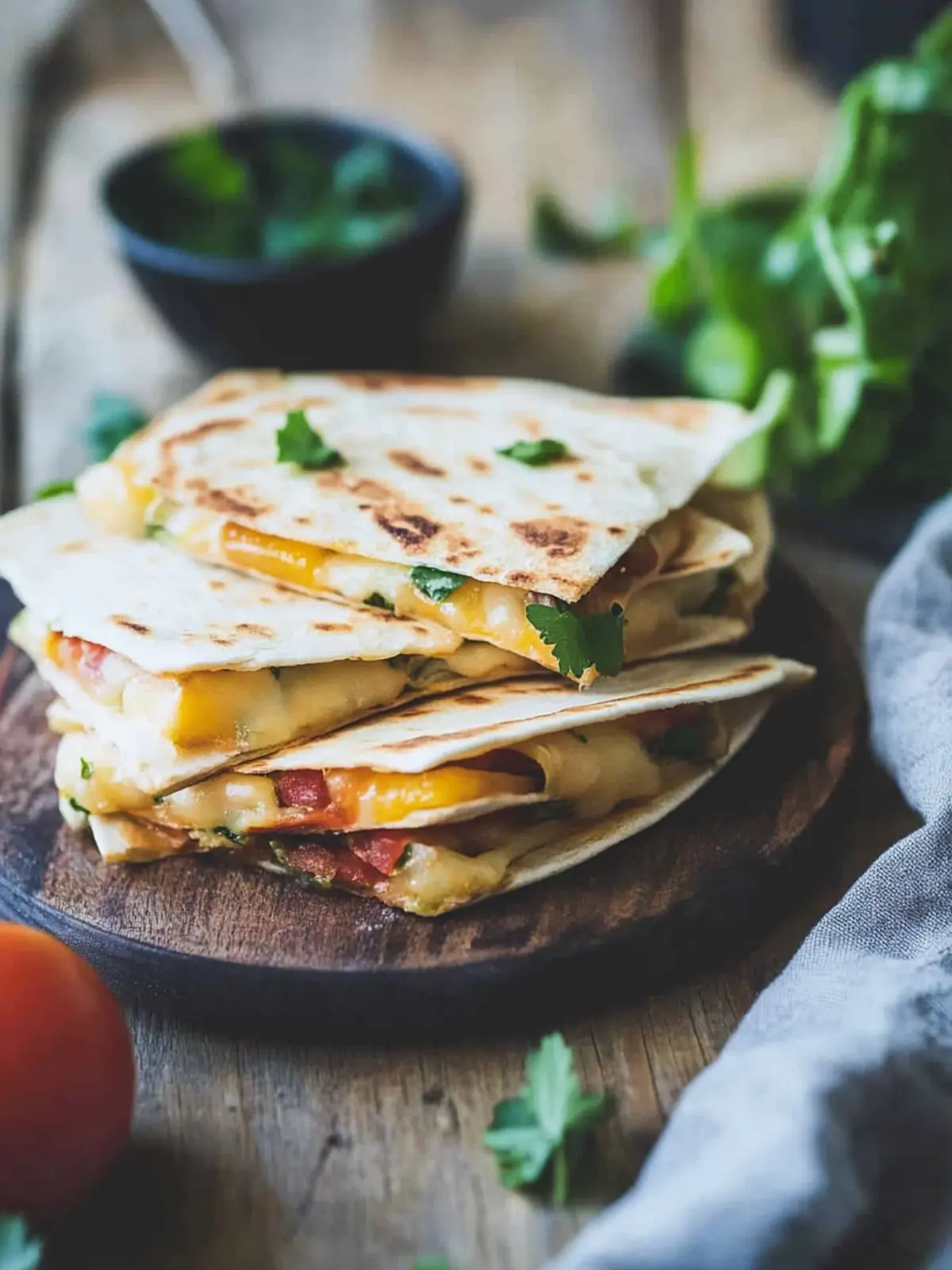 Summer Harvest Cheddar Quesadilla