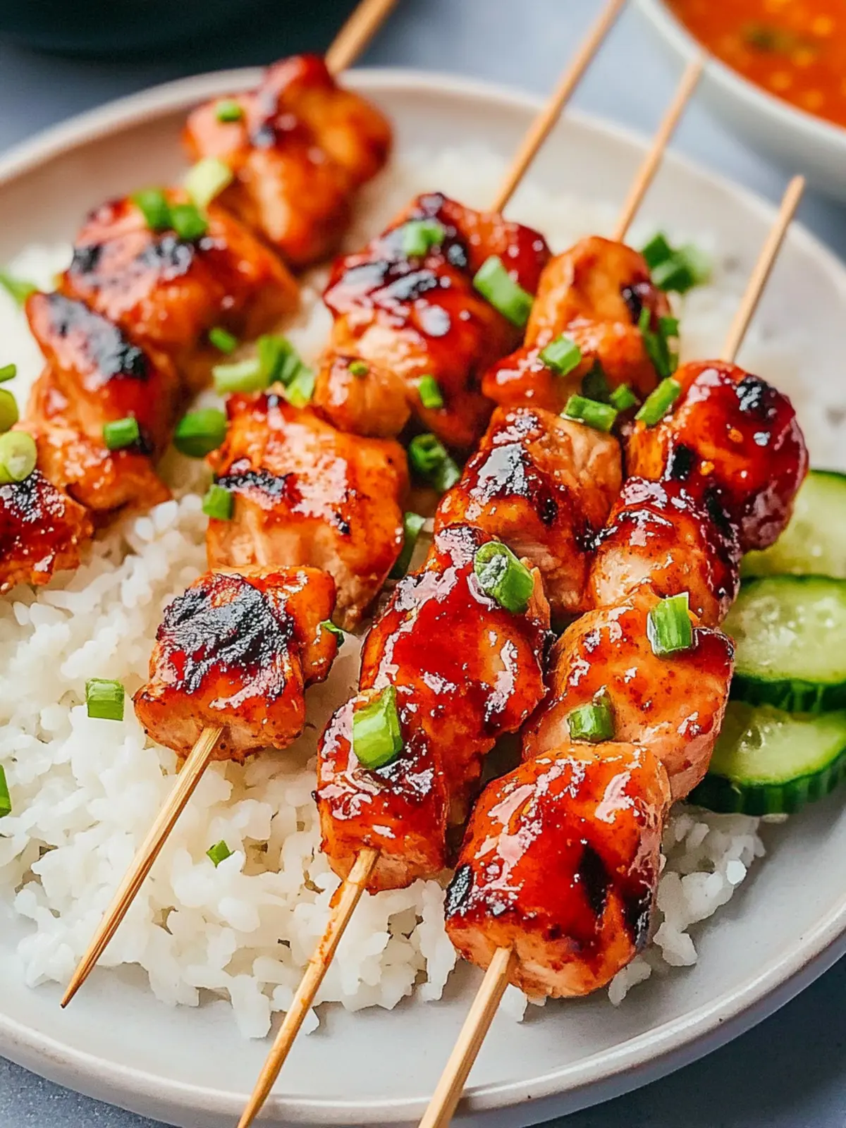 Delicious Korean BBQ Chicken Skewers Perfect for Any Grill 4 Korean BBQ Chicken Skewers