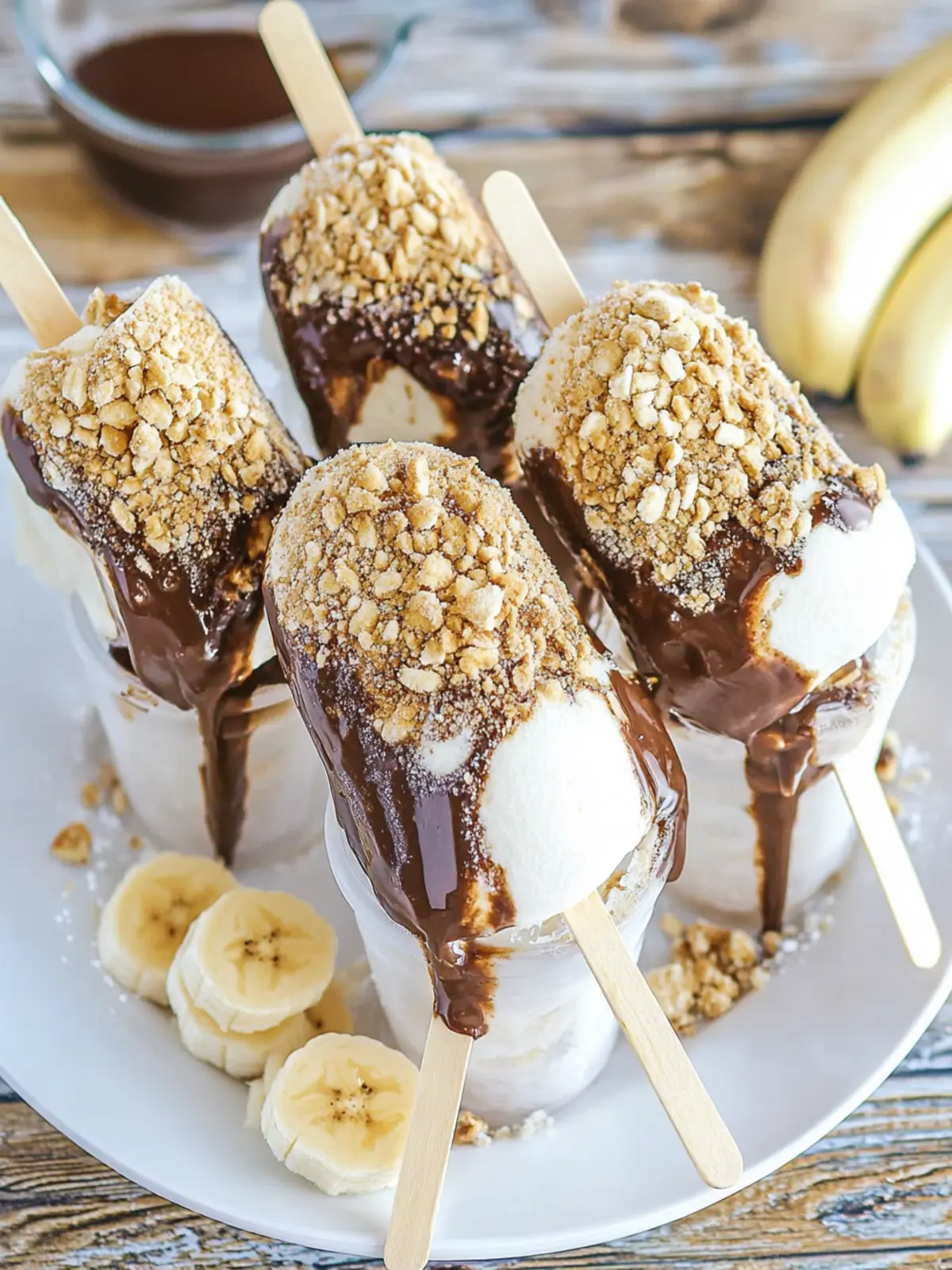 S'mores Frozen Banana Dessert