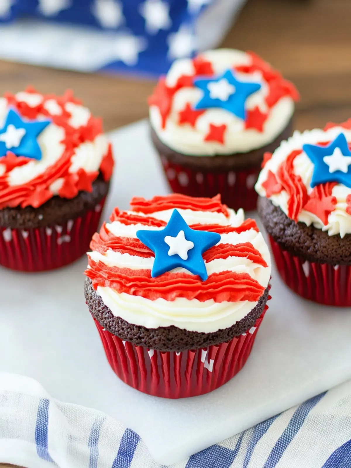 Delicious 4th July American Flag Cupcakes for Fun Celebrations 2 4th July American Flag Cupcakes
