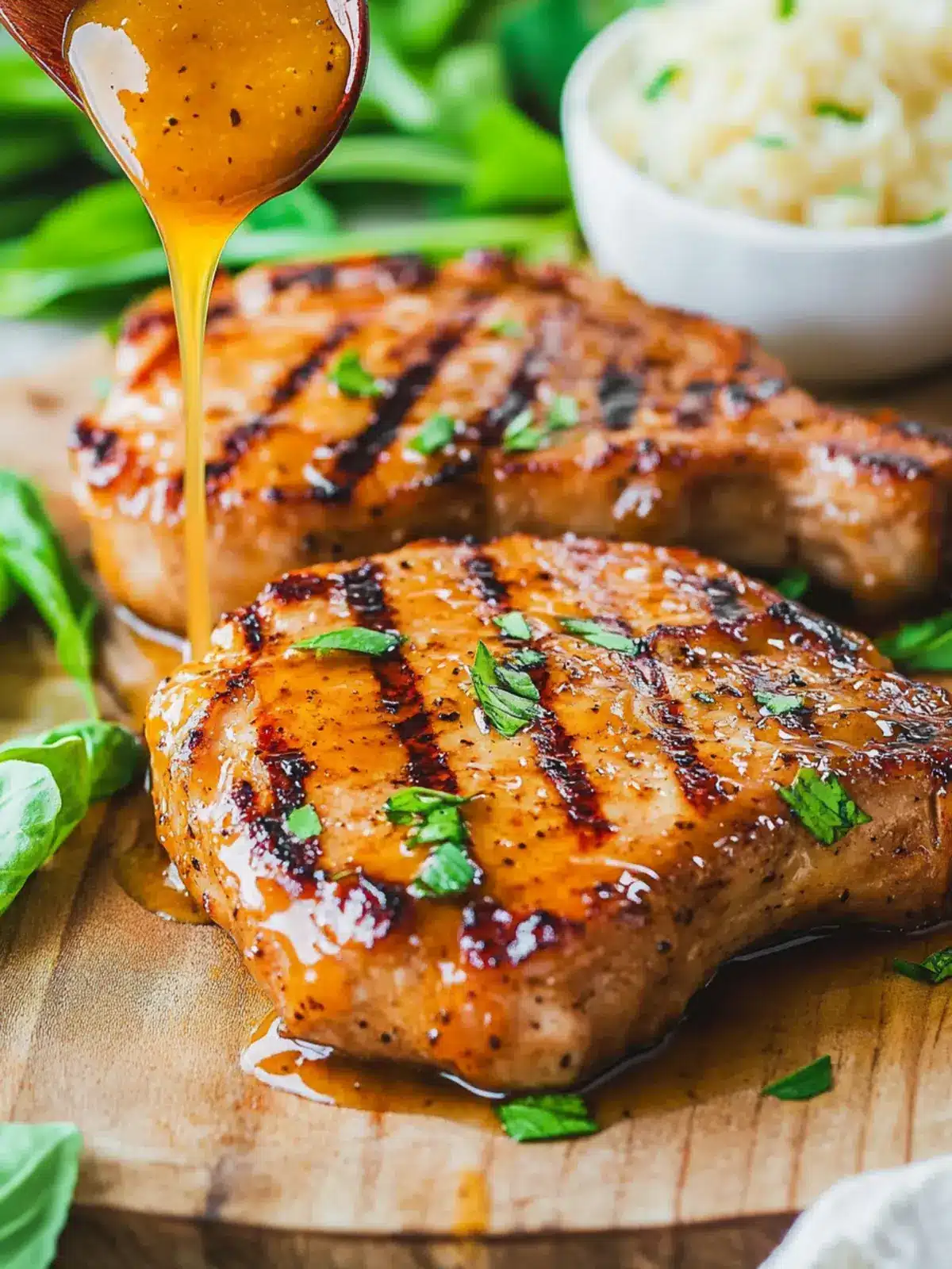Grilled Honey Mustard Pork Chops
