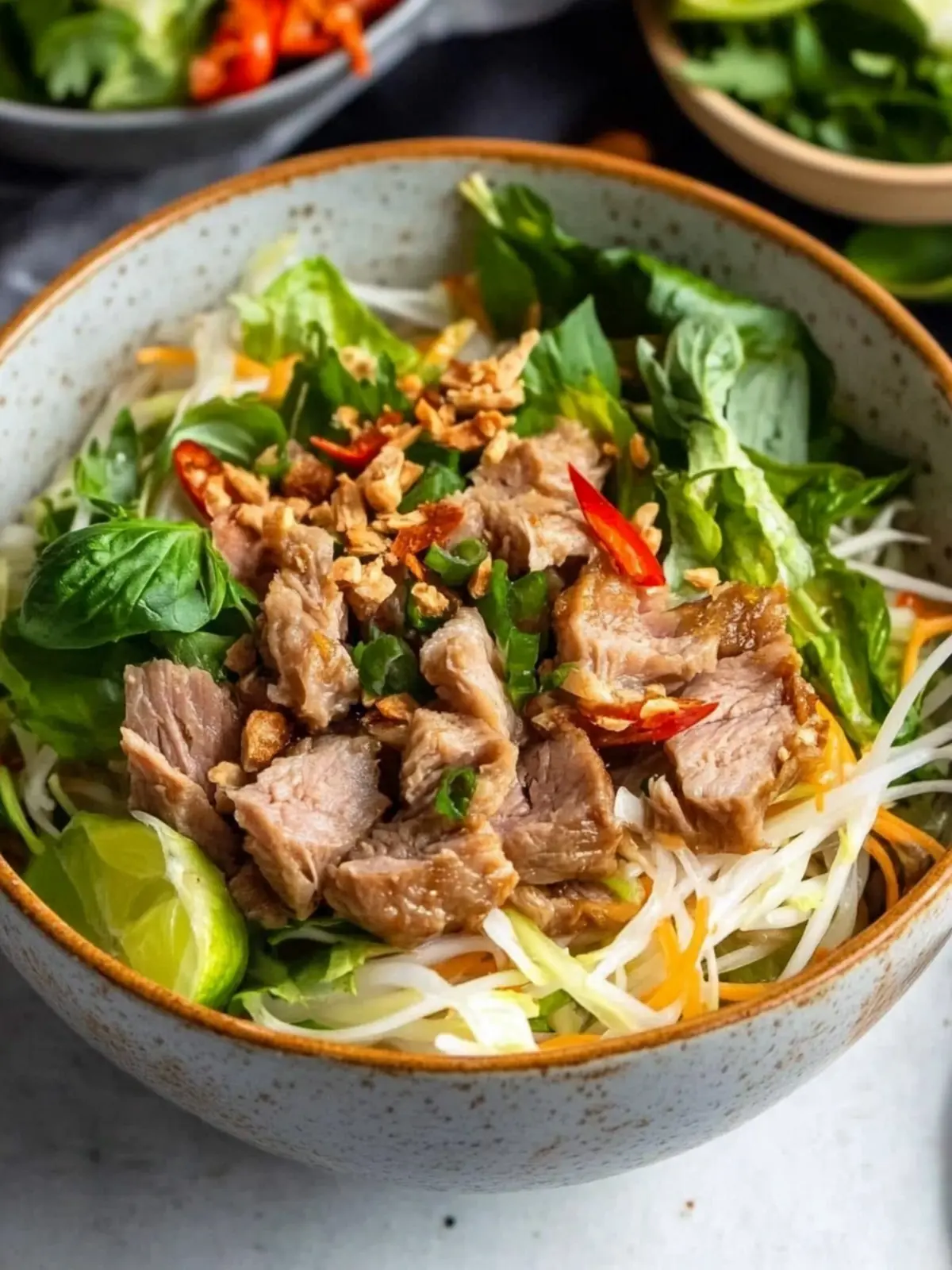 Vietnamese Lemongrass Pork Noodle Salad
