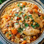 Savory Chicken Tagine with Apricots, Almonds & Chickpeas Delight 44 Chicken Tagine with Apricots, Almonds & Chickpeas