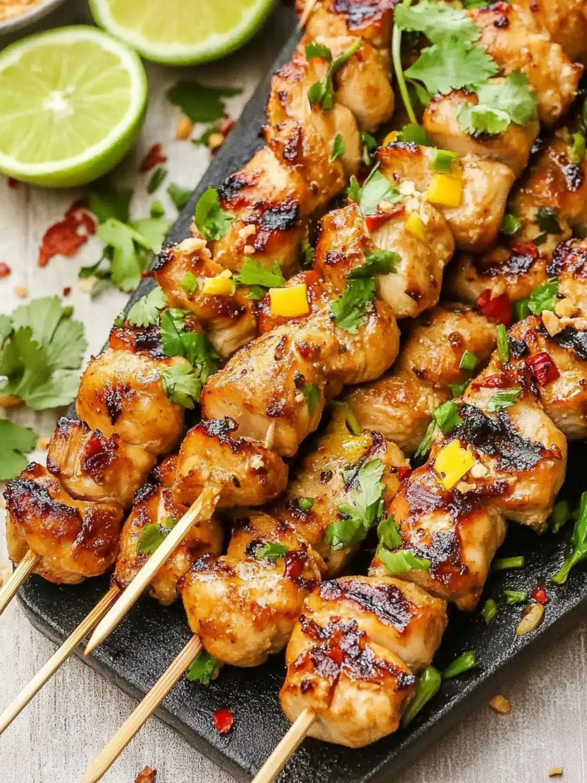 Thai Grilled Coconut Chicken Skewers