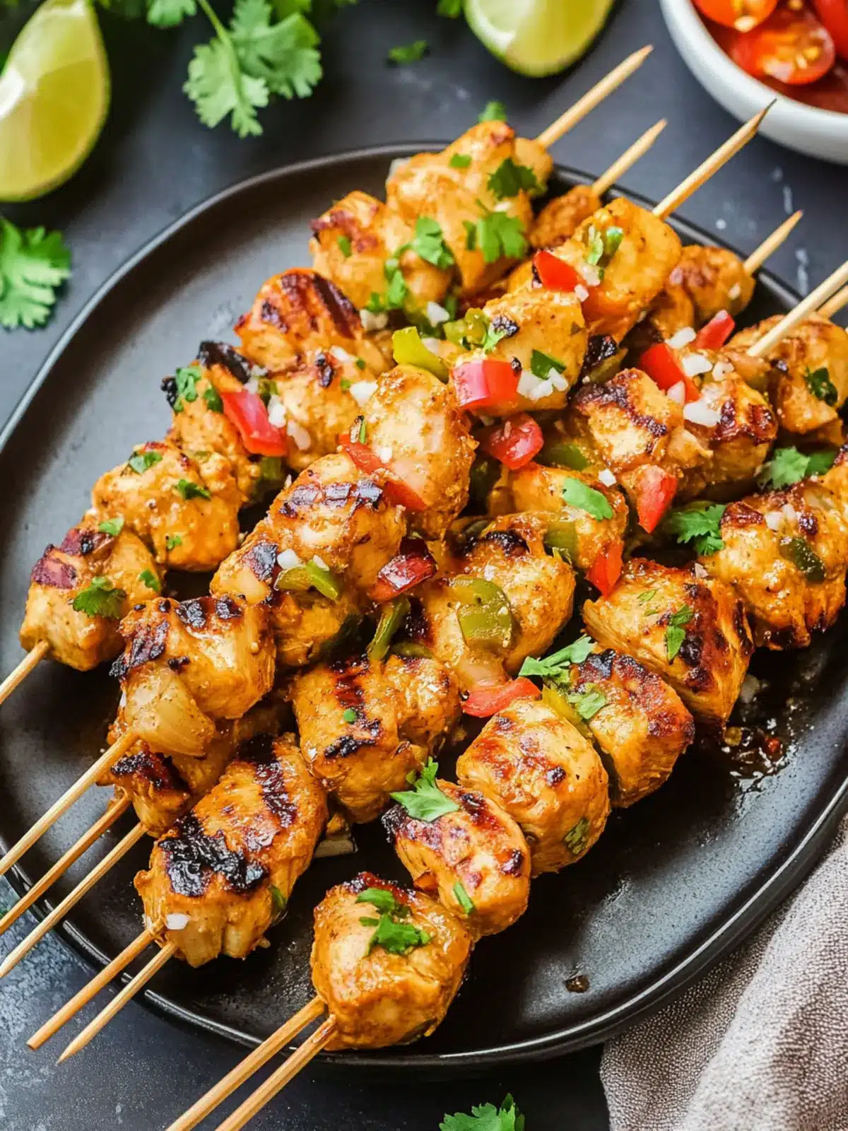 Thai Grilled Coconut Chicken Skewers